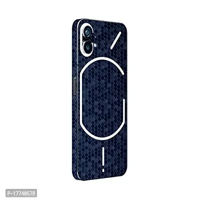 Shopymart Blue Honeycomb Mobile Skin, Vinyl Sticker Decal Decal not Cover for Nothing Phone (1) [Back, Camera and Side]
