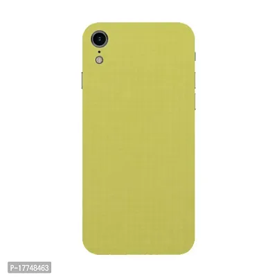 Shopymart Lemon Green Textured Mobile Skin Compatible with iPhone XR, Vinyl Sticker not Cover [Back, Camera and Side]