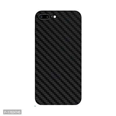 Shopymart Black and Grey Carbon Fiber Skin, Vinyl Sticker for iPhone 8 Plus [Back, Camera and Side]