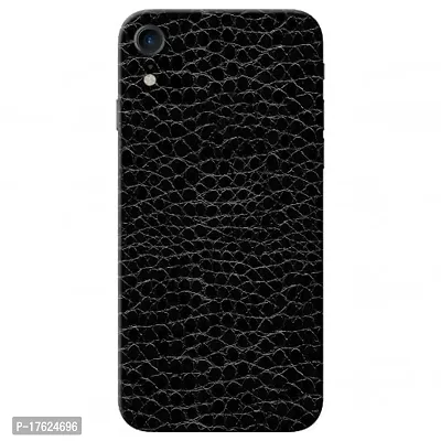 Shopymart Black Crocodile Series Mobile Skin Compatible with iPhone XR, Vinyl Sticker not Cover [Back, Camera and Side]