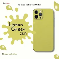 Shopymart Vinyl Mobile Skin Sticker Compatible with iPhone 13 Pro (Lemon Green Textured)-thumb1