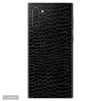 Shopymart Black Crocodile Series Mobile Skin Compatible with Samsung Galaxy Note 10, Vinyl Sticker not Cover [Back, Camera and Side]