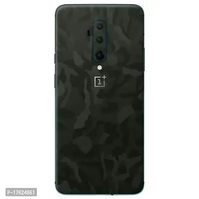 Shopymart Dark Green Camouflage Series Mobile Skin Compatible with OnePlus 7T Pro, Vinyl Sticker [Back, Camera and Side]