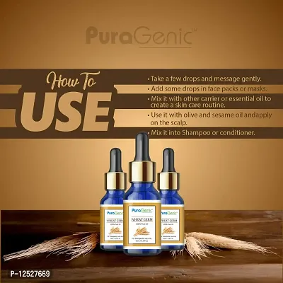 PuraGenic Wheat Germ Oil for Hair and Skin Care - 15ml (Pack of 2), 100% Pure and natural-thumb4