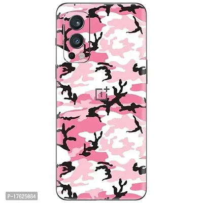 Shopymart Pink Camo Series Mobile Skin Sticker for OnePlus Nord 2 5G, [Back, Camera and Side]-thumb0