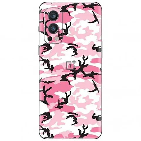 Shopymart Pink Camo Series Mobile Skin Sticker for OnePlus Nord 2 5G, [Back, Camera and Side]