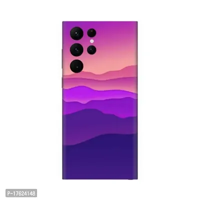 Shopymart Printed Mobile Skin, Vinyl Sticker Compatible with Samsung Galaxy S22 Ultra, Shades of Purple [Back, Camera and Sides] - Design 009