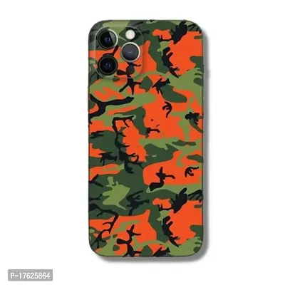 Shopymart Vinyl Mobile Skin Sticker Compatible with iPhone 13 Pro (Red Green Camo)