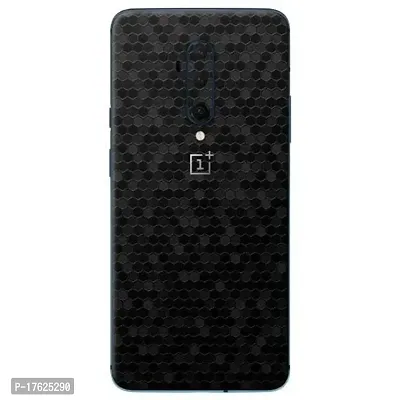 Shopymart Black Honeycomb Skin Sticker for OnePlus 7T Pro, Good Adhesive, Stylish Design [Back, Camera and Side]