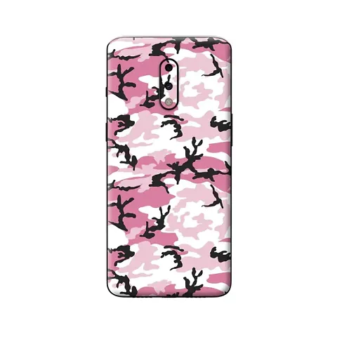 Shopymart Pink Camo Series Mobile Skin Sticker for OnePlus 7, [Back, Camera and Side]