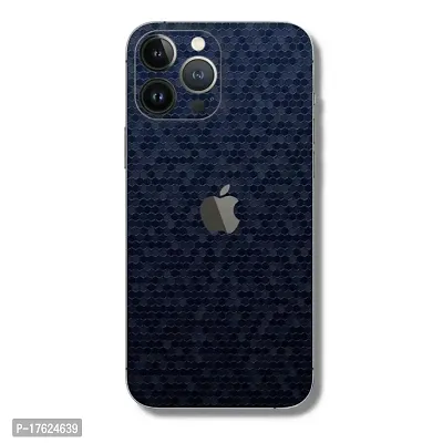 Shopymart Vinyl Mobile Skin Sticker Compatible with iPhone 13 Pro (Blue Honeycomb)