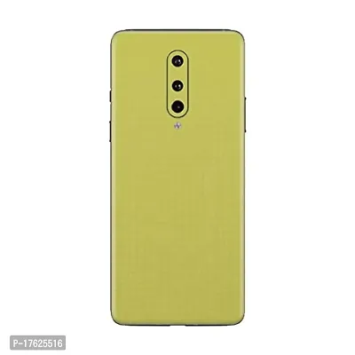 Shopymart Textured Mobile Skin, Vinyl Sticker Not Cover Compatible with OnePlus 8, Lemon Green [Back, Camera and Sides]