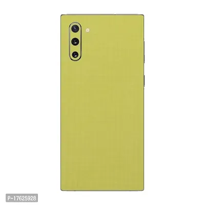 Shopymart Lemon Green Textured Mobile Skin Compatible with Samsung Galaxy Note 10, Vinyl Sticker not Cover [Back, Camera and Side]