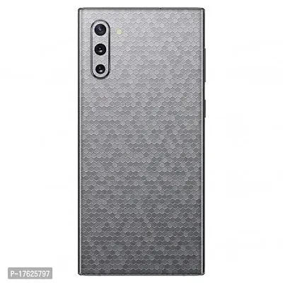 Shopymart Silver Honeycomb Mobile Skin, Vinyl Sticker not Cover for Samsung Galaxy Note 10 [Back, Camera and Side]