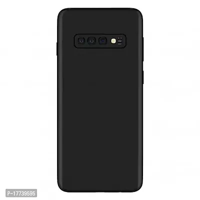 Shopymart Black Color Series Mobile Skin Compatible with Samsung Galaxy S10 Plus, Vinyl Sticker not Cover [Back, Camera and Side]