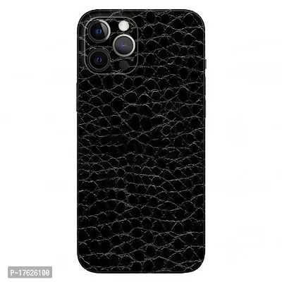 Shopymart Vinyl Mobile Skin Sticker Compatible with iPhone 13 Pro (Black Crocodile)