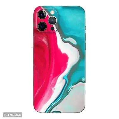 Shopymart Retina Printed Mobile Skin, Phone Sticker Compatible with iPhone 13 Pro Max, Red and Blue Shades [Back, Camera and Sides] - Design 021