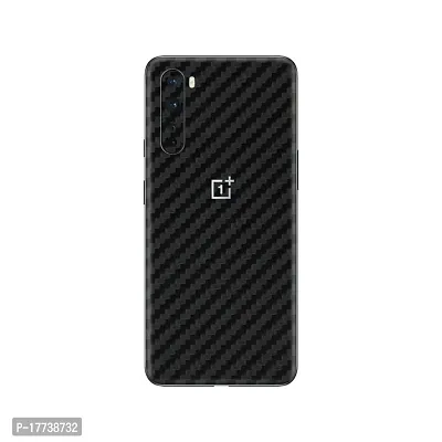 Shopymart Carbon Fibre Vinyl Skin Sticker (Not Cover) Compatible with OnePlus Nord, Black [Back, Camera and Sides]