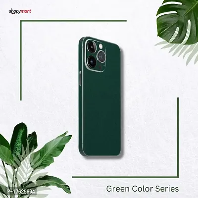 Shopymart Vinyl Mobile Skin Sticker Compatible with iPhone 13 Pro (Green Color Series)-thumb2