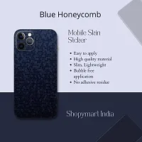 Shopymart Blue Honeycomb Mobile Skin, Vinyl Sticker Compatible with iPhone 12 Pro Max [Back, Camera and Side]-thumb1