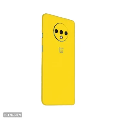 Shopymart Mobile Skin Sticker (Not Cover) Compatible with OnePlus 7T [Back, Camera and Sides] - Color Series, Yellow-thumb0