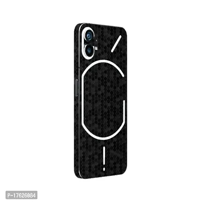 Shopymart Black Honeycomb Mobile Skin, Vinyl Sticker Decal not Cover for Nothing Phone (1) [Back, Camera and Side]