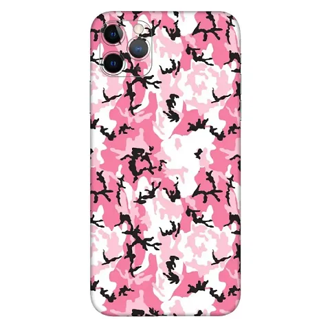 Shopymart Pink Camo Series Mobile Skin Wrap Sticker Compatible with iPhone 11 Pro Max [Back, Camera and Side]