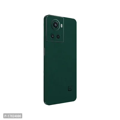 Shopymart Color Series Mobile Skin Sticker (Not Cover) Compatible with OnePlus 10R, Green [Back, Camera and Sides]-thumb0