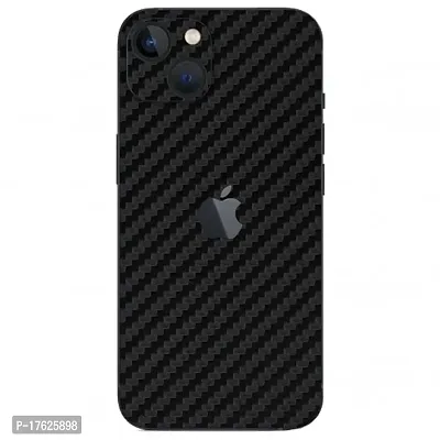 Shopymart Black and Grey Carbon Fiber Skin, Vinyl Sticker for iPhone 13 [Back, Camera and Side]