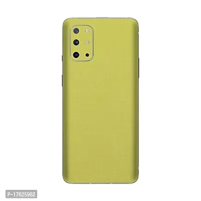 Shopymart Textured Vinyl Skin, Mobile Sticker Not Cover Compatible with OnePlus 8T [Back, Camera and Sides] (Lemon)