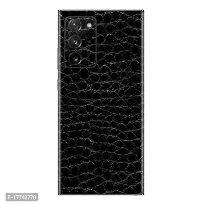 Shopymart Black Crocodile Series Mobile Skin Compatible with Samsung Galaxy Note 20 Ultra, Vinyl Sticker not Cover [Back, Camera and Side]