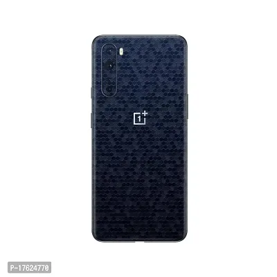 Shopymart Honeycomb Skin, Textured Vinyl Sticker (Not Cover) Compatible with OnePlus Nord, Blue [Back, Camera and Sides]