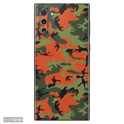 Shopymart Red Green Camo Series Mobile Skin Compatible with Samsung Galaxy Note 10, Vinyl Sticker not Cover [Back, Camera and Side]