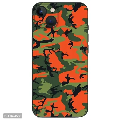 Shopymart Red Green Camo Series Mobile Skin Compatible with iPhone 13, Vinyl Sticker Decal not Cover [Back, Camera and Side]