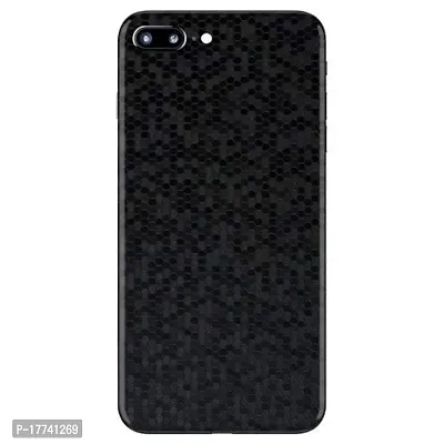 Shopymart Black Honeycomb Skin Sticker Wrap Compatible with iPhone 8 Plus, Good Adhesive, Stylish Design [Back, Camera and Sides]