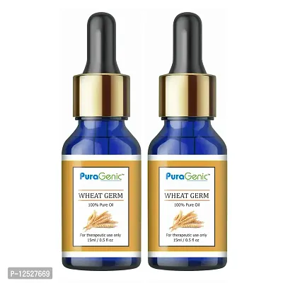 PuraGenic Wheat Germ Oil for Hair and Skin Care - 15ml (Pack of 2), 100% Pure and natural