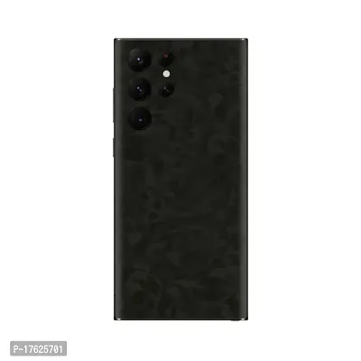 Shopymart Mobile Skin, Vinyl Sticker (Not Cover) Compatible with Samsung Galaxy S22 Ultra [Back and Camera] - Dark Green Camo