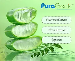 PuraGenic Aloe vera Neem Transparent bathing bar, 75gm - Combo Pack of 3, Dry skin soap contains Glycerin, Aloevera and Neem Extract-thumb2