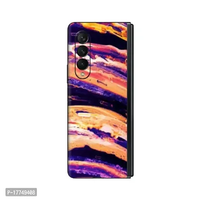 Shopymart Colourful Retina Mobile Skin Sticker Compatible with Samsung Galaxy Z Fold 3 [Back, Camera and Sides] - Design 008