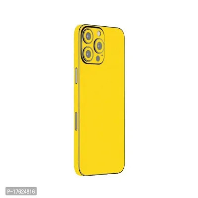 Shopymart Mobile Skin Sticker (Not Cover) Compatible with iPhone 12 Pro Max [Back, Camera and Sides] - Color Series, Yellow