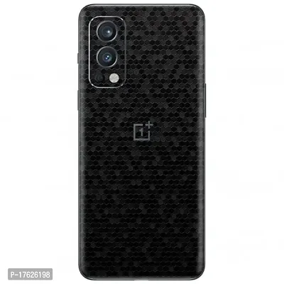 Shopymart Printed Vinyl Skin Sticker (Not Cover) Compatible with OnePlus Nord [Back, Camera and Sides] (Black Honeycomb, OnePlus Nord 2)