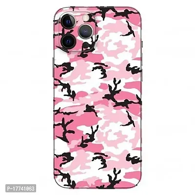 Shopymart Pink Camo Series Mobile Skin, Vinyl Sticker for iPhone 12 Pro Max [Back, Camera and Side]