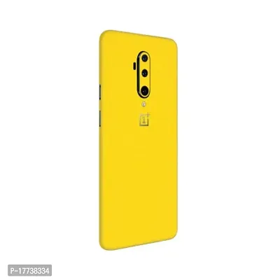 Shopymart Mobile Skin Sticker (Not Cover) Compatible with OnePlus 7T Pro [Back, Camera and Sides] - Color Series, Yellow-thumb0