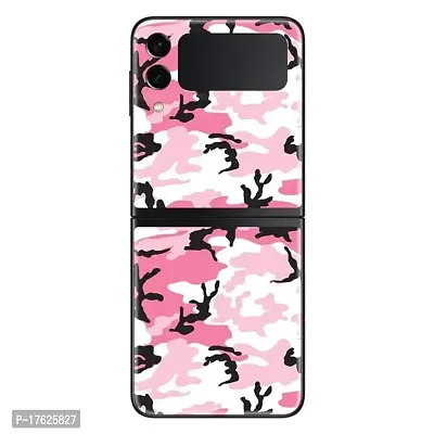 Shopymart Pink Camo Series Mobile Skin Compatible with Samsung Galaxy Z Flip 3, Vinyl Sticker not Cover [Back, Camera and Side]