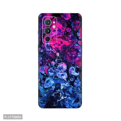 Shopymart Retina Printed Mobile Skin Sticker Compatible with OnePlus 9RT, Pink and Blue [Back, Camera and Sides] - Design 014