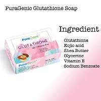 PuraGenic Gluta thione Skin Whitening Beauty soap by PuraGenic, 75gm, Skin brightening bathing bar with Kojic Acid, Shea butter, Vitamin E and Glycerin (Pack of 6)-thumb3