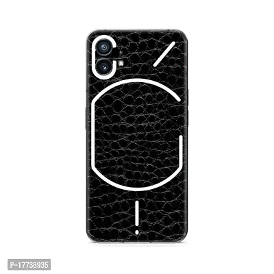 Shopymart Black Crocodile Series Mobile Skin Compatible with Nothing Phone (1), Vinyl Sticker Decal not Cover [Back, Camera and Side]-thumb0