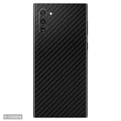 Shopymart Black and Grey Carbon Fiber Skin, Vinyl Sticker for Samsung Galaxy Note 10 [Back, Camera and Side]