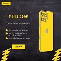 Shopymart Mobile Skin Sticker (Not Cover) Compatible with iPhone 13 Pro [Back, Camera and Sides] - Yellow Color Series-thumb1