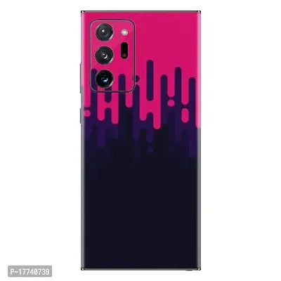 Shopymart Printed Mobile Skin, Phone Sticker Compatible with Samsung Galaxy Note 20 Ultra, Pink and Purple [Back, Camera and Sides] - Design 028